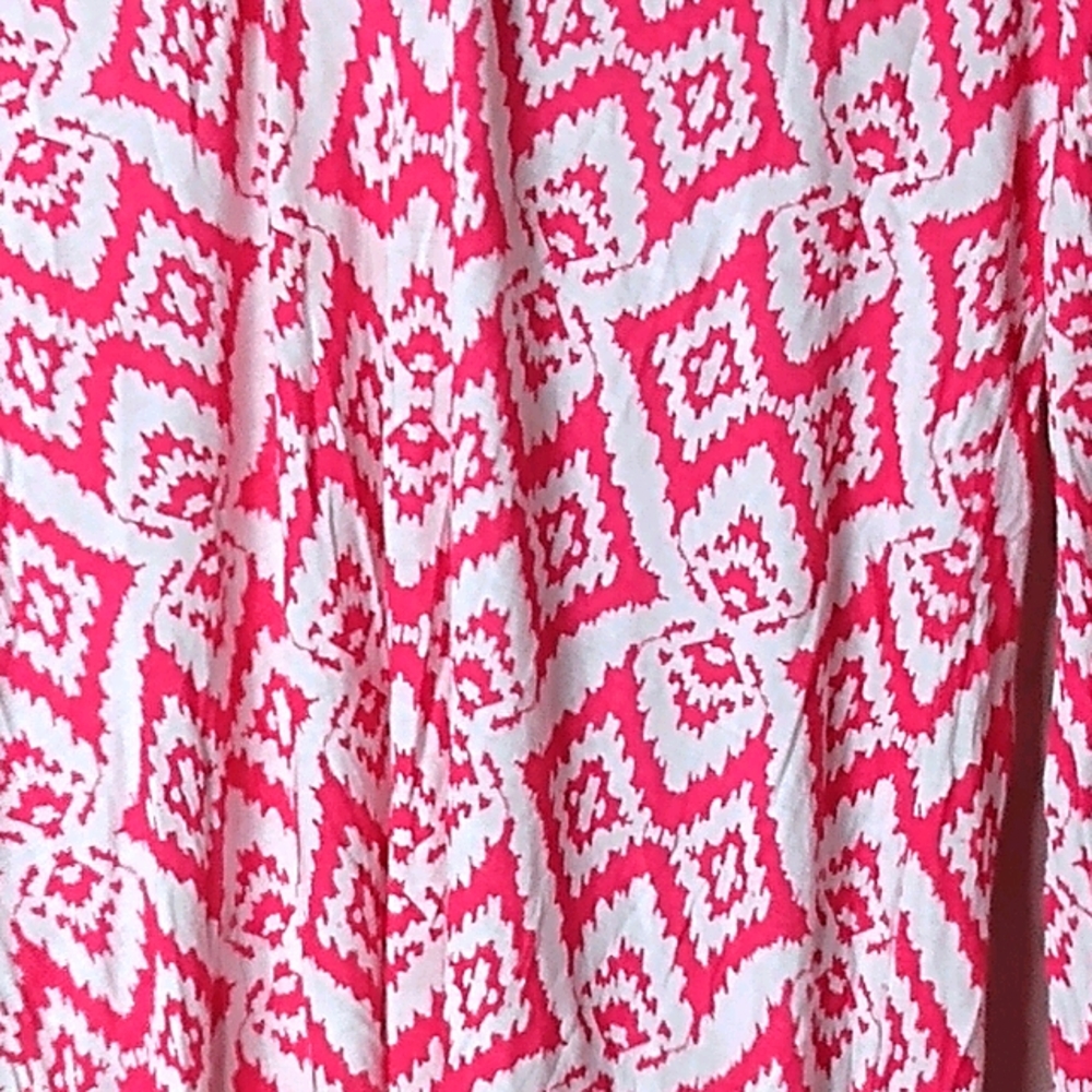 Cruise Wear & Co. L Pink White Tunic Top
